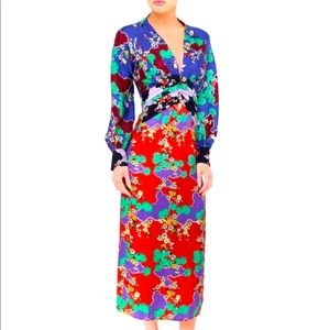 Rixo silk fedora cherry blossom dress